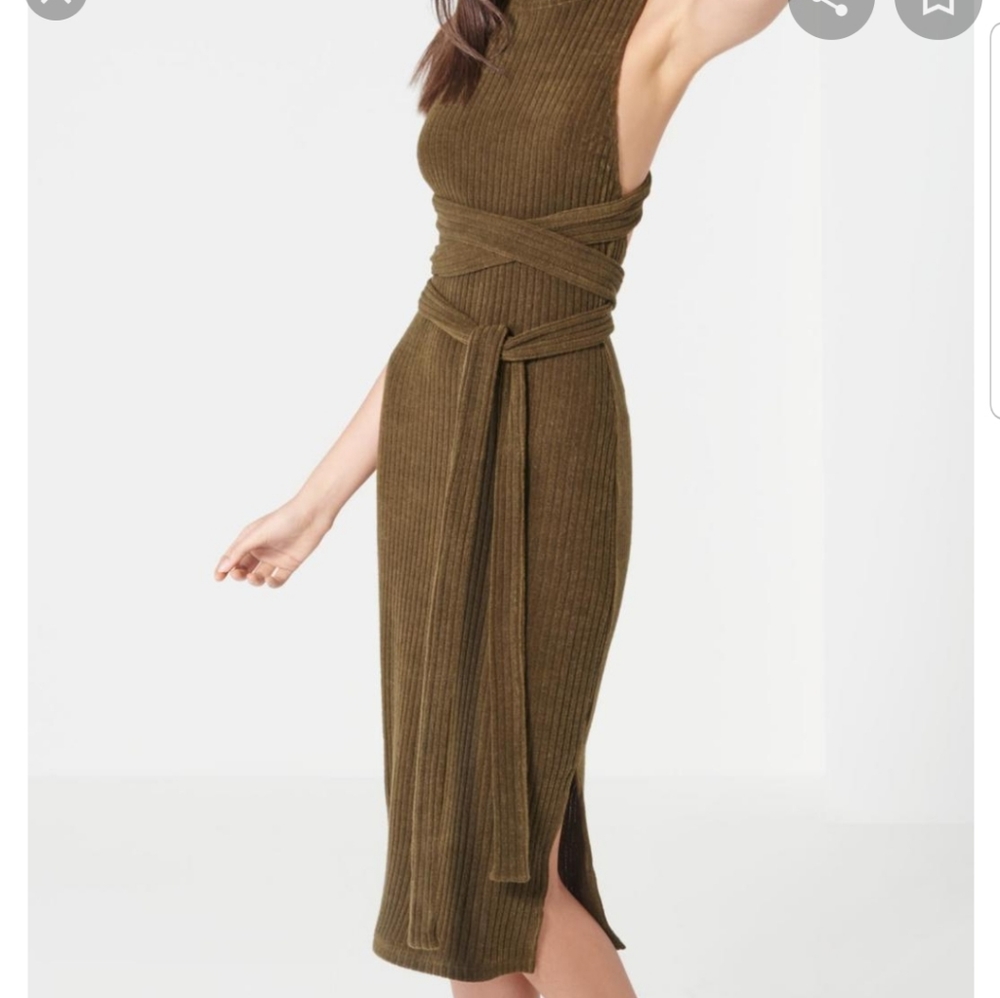 Lavish Alice Rib knit wrap dress